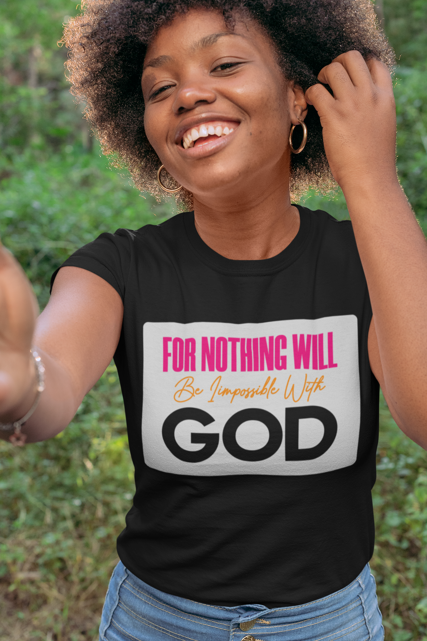 For Nothing Will Be Impossible with GOD - Unisex T-Shirt
